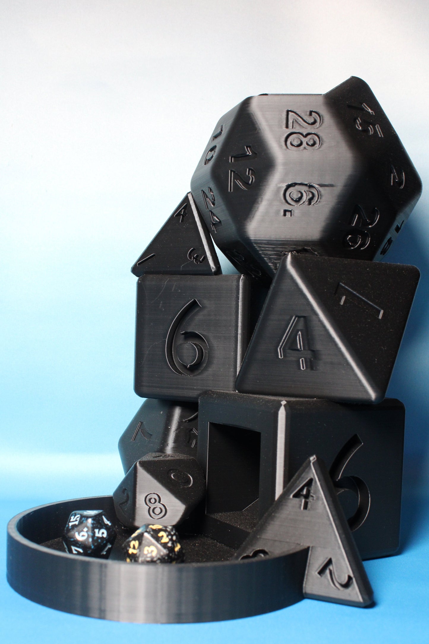 3D Printed Dice Set - Dice rolling tower